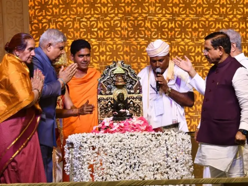 Hubballi: ‘Math and Mandir Are Living Institutions of Social Change,’ VP Highlights at Sumeru Parvata Inauguration